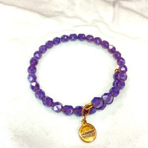 Lot of 4 Alex & Ani Bracelets - Gold & Purple